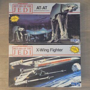 Star Wars Return Of The Jedi AT-AT & X-Wing Fighter Model Kits MPC Vintage 1983